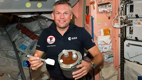 ESA/Nasa ESA astronaut Andreas Mogensen experimented with making chocolate mousse on his last trip Credit: ESA/Nasa