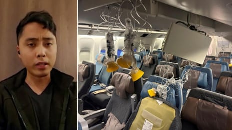 'Completely horizontal': Singapore Airlines flight passengers hit by turbulence - video