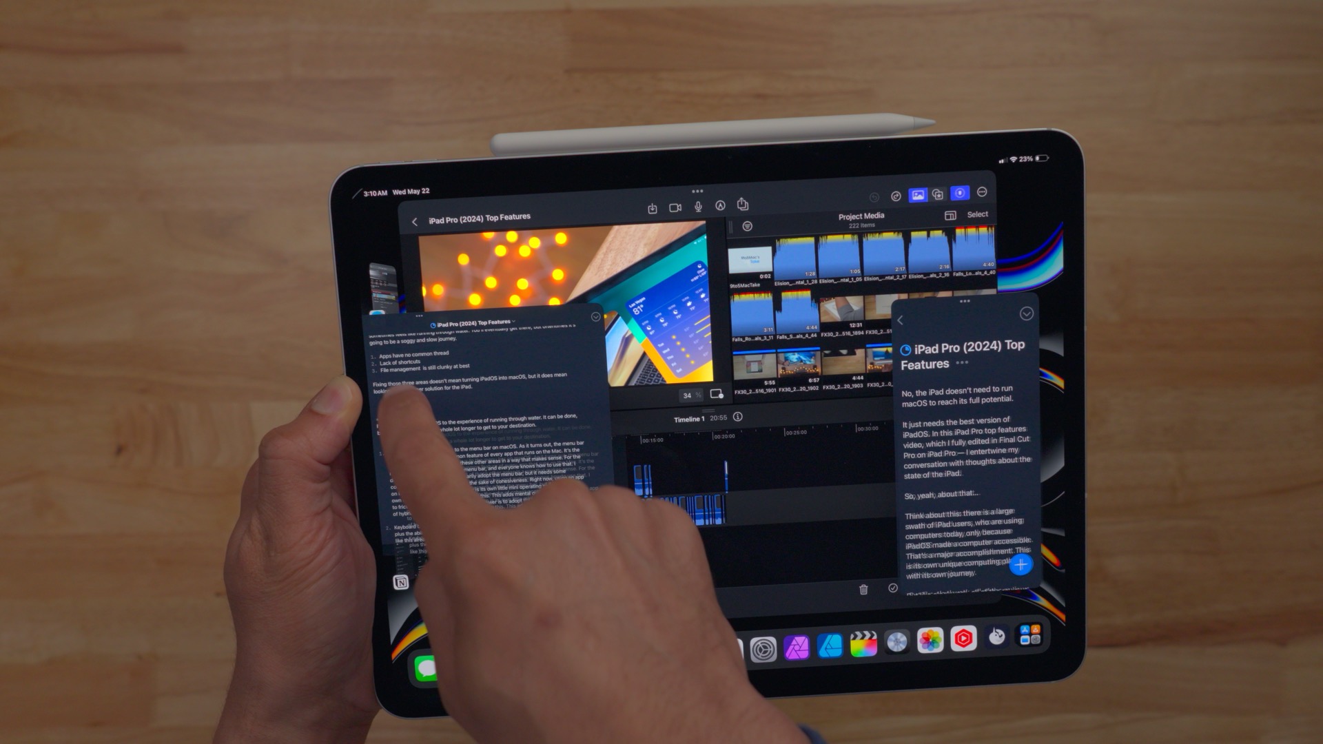 Multitasking with the 13-inch iPad Pro