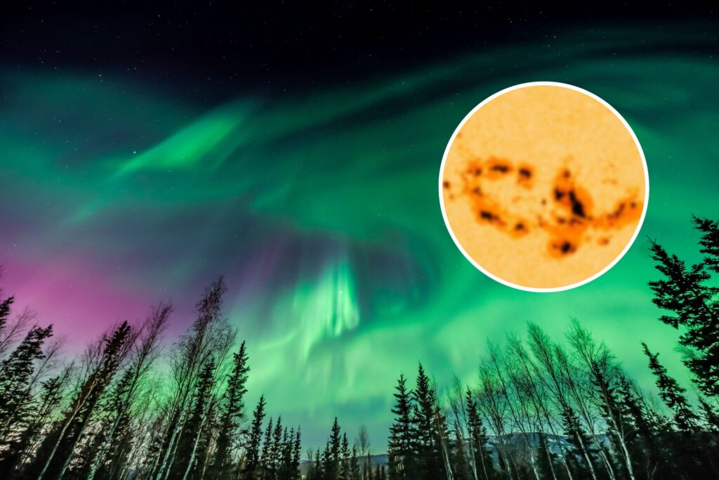 sunspot northern lights