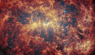 Another view of the galaxy under study, except this one has lots of yellows and reds.