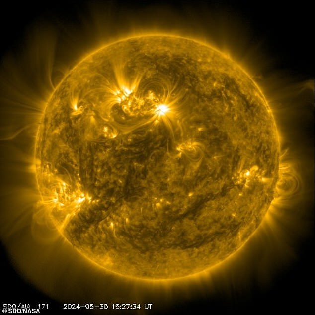 The sunspot completed a full rotation on the sun and turned back toward Earth for what appeared to be several days of activity.