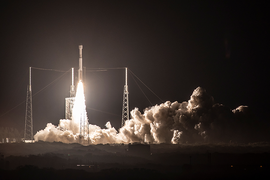 A ULA Atlas V rocket launching from SLC-41 at the Cape Canaveral Space Force Station