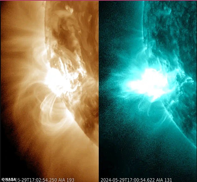 US government space weather experts are warning that a powerful, three-day solar storm to hit Earth today - following a solar flare that launched coronal mass ejections (CMEs) towards Earth - may cause 