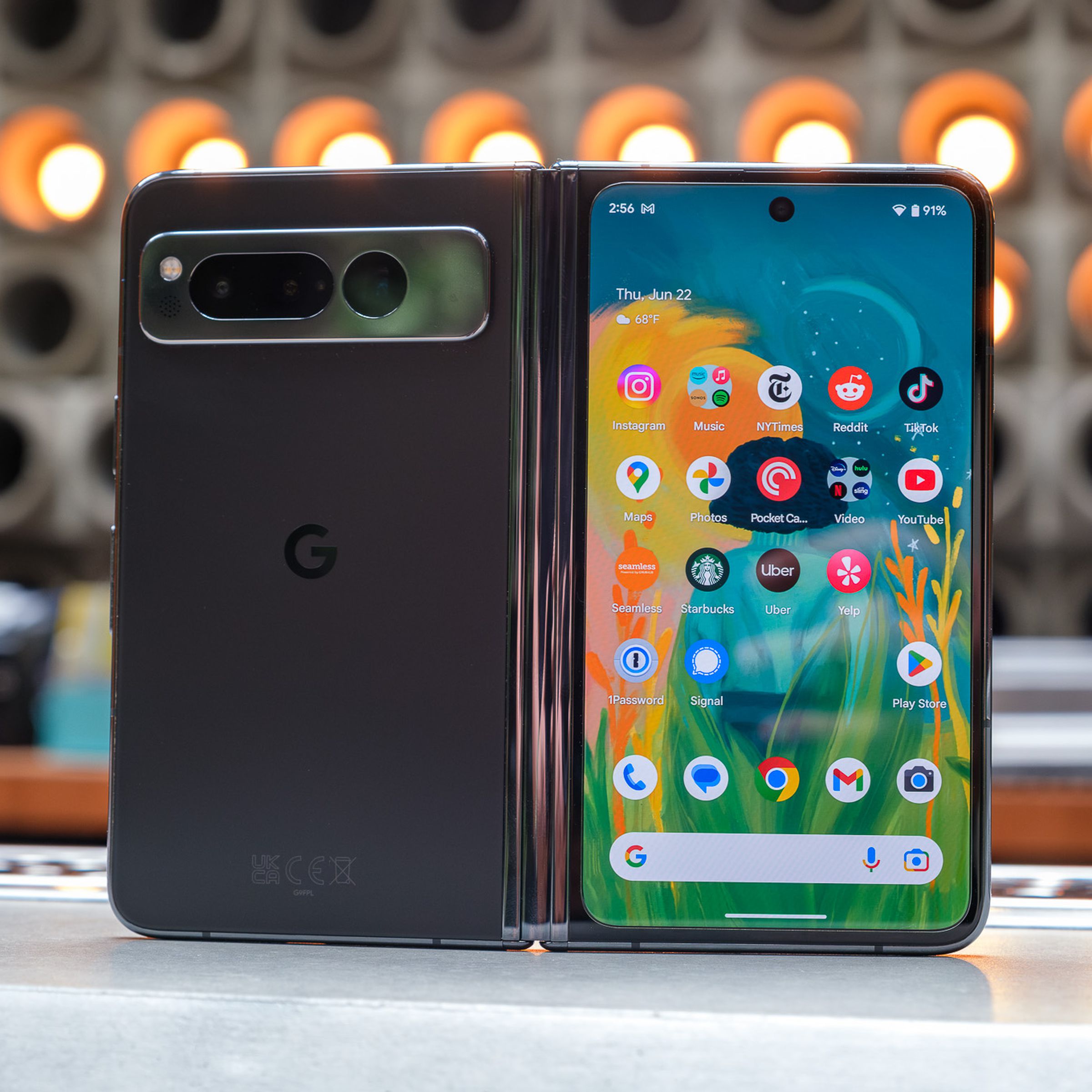 Photo of Google's Pixel Fold smartphone.