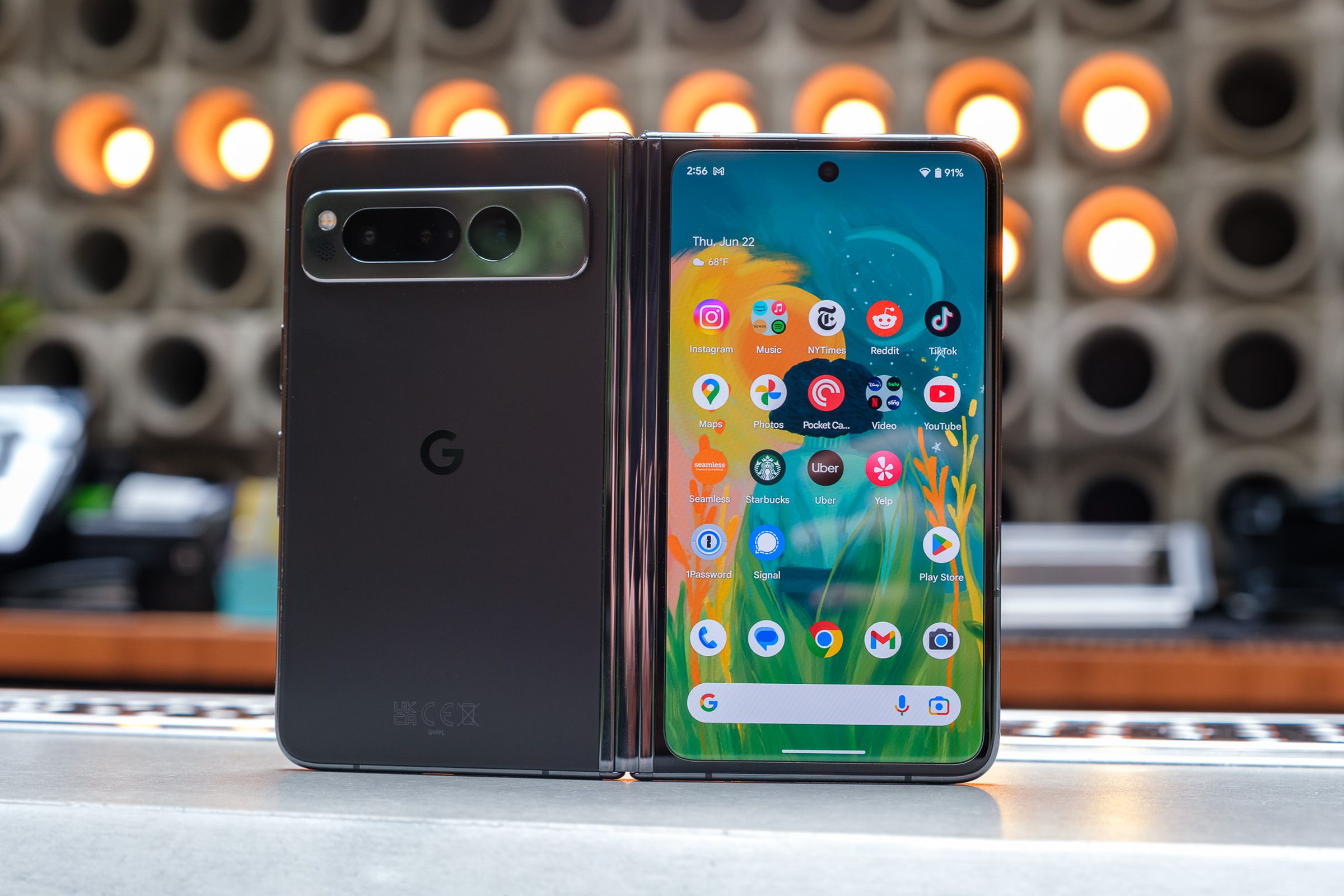 Photo of Google's Pixel Fold smartphone.