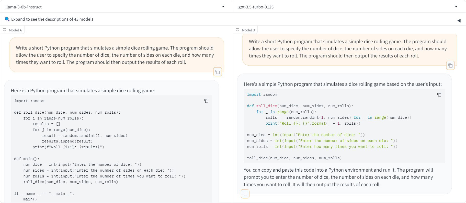 Python problem with llama 3 vs chatgpt 3.5