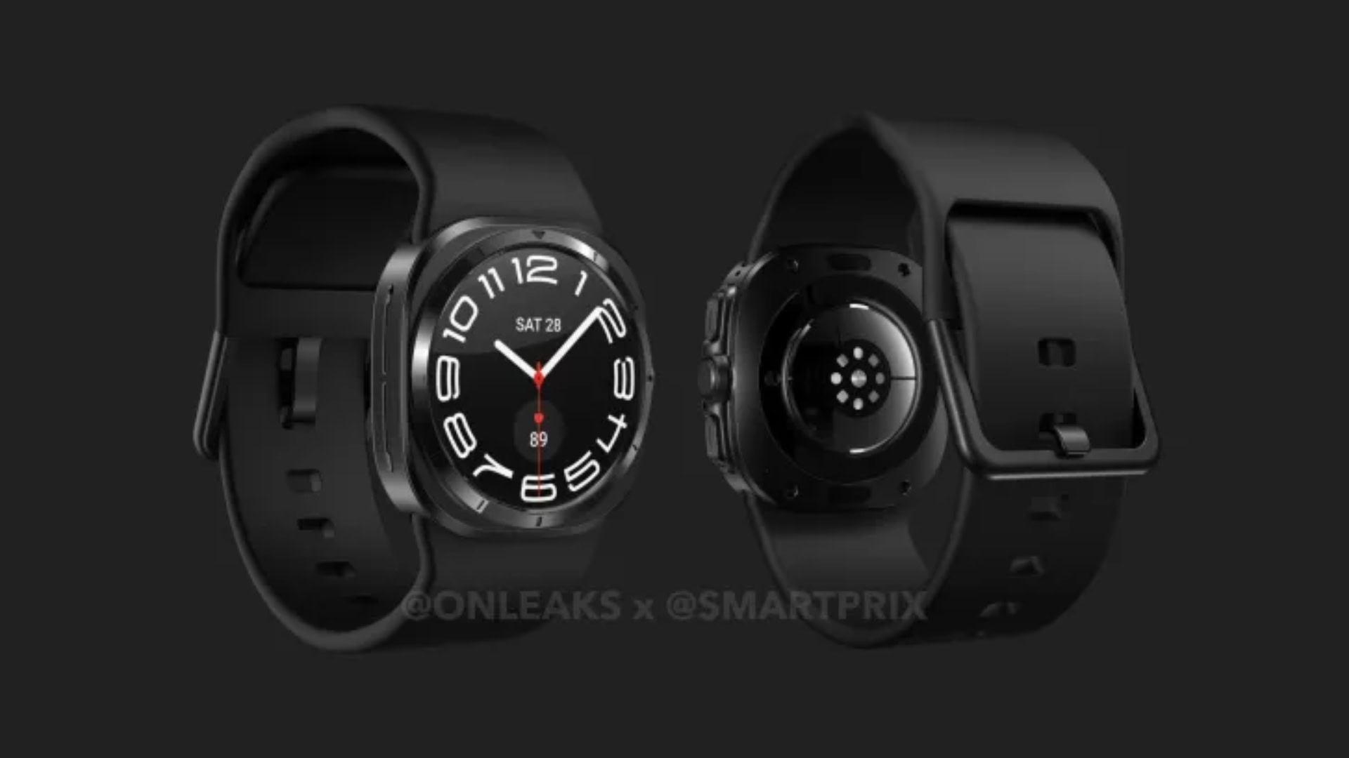 Galaxy Watch 7 Ultra front and back leaks