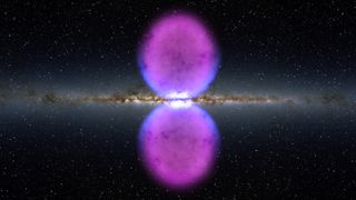 Giant Fermi bubbles are only visible in gamma light.  where did they come from?