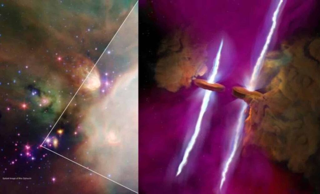 Astronomers Discover Parallel Disks And Jets In Young Binary Star System