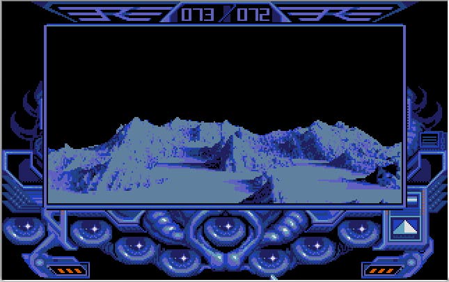 The alien landscape of icebergs in Captain Blood.