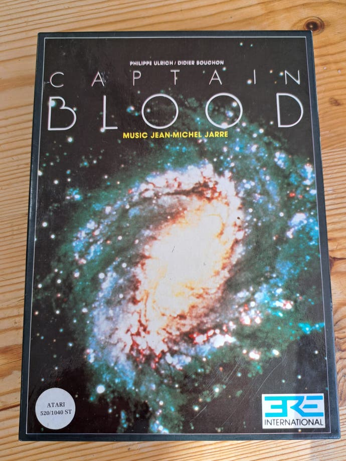 Cover art for Captain Blood, showing the galaxy