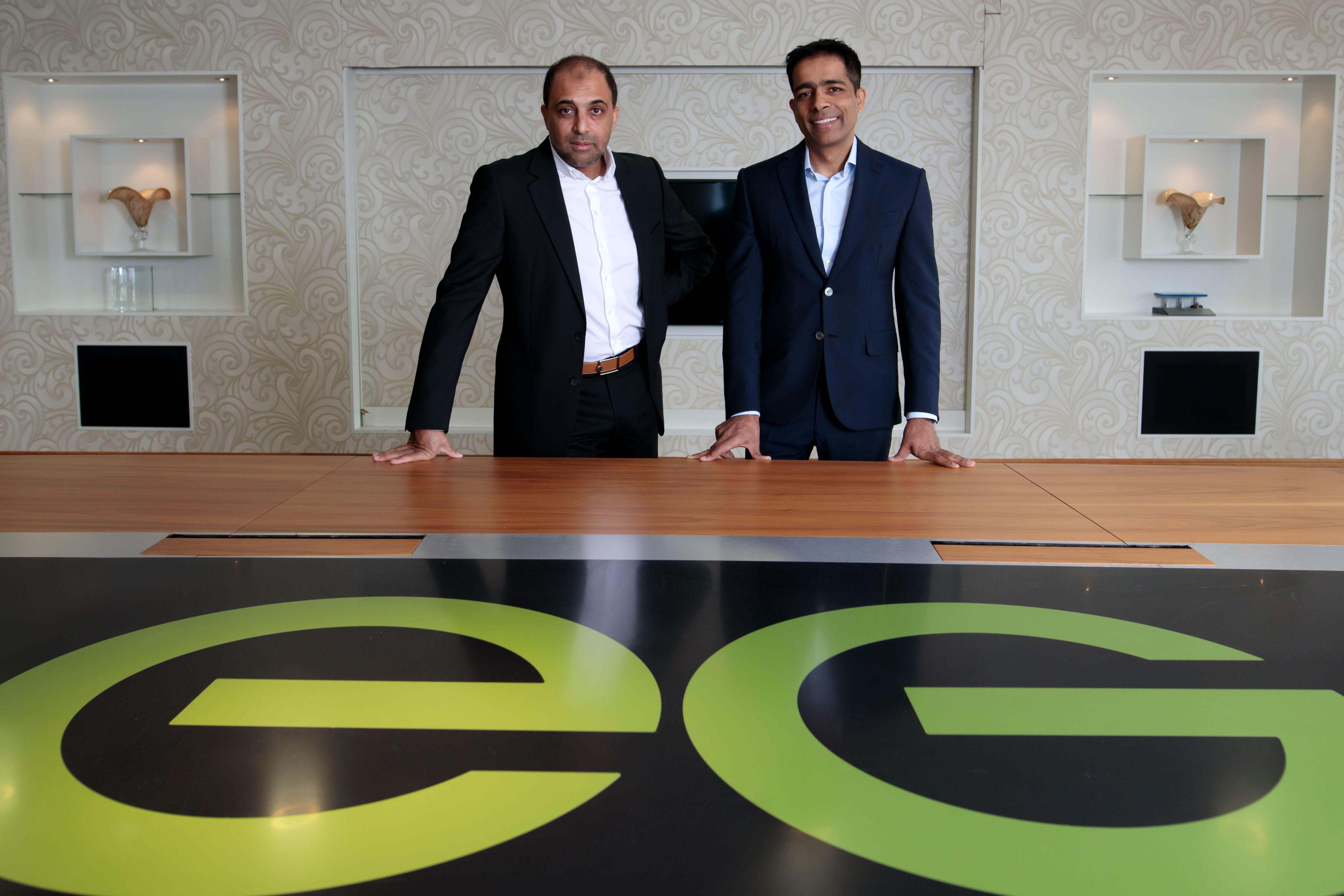 EG Group founders Mohsin, right, and Zuber Issa in 2019