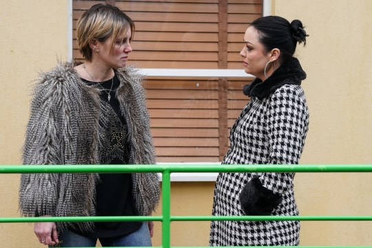 Whitney and Keeley talk in EastEnders