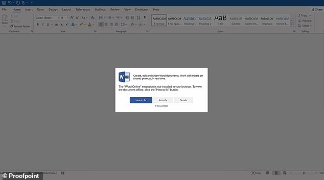 In all cases, cyber security experts explained, the hackers created their fake error messages through JavaScript bugs or vulnerabilities in HTML email attachments or through compromised websites.  The above is an example of fake news, this time disguised as an MS Word prompt