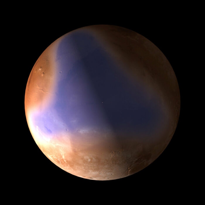 Water frost was first observed near the equator of Mars