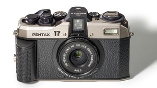 Pentax 17 front view with white background