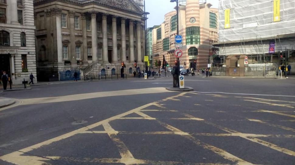 Bank Junction on Day 1 of the closure to traffic (image Courtesy Bikesy.co_.uk).jpg