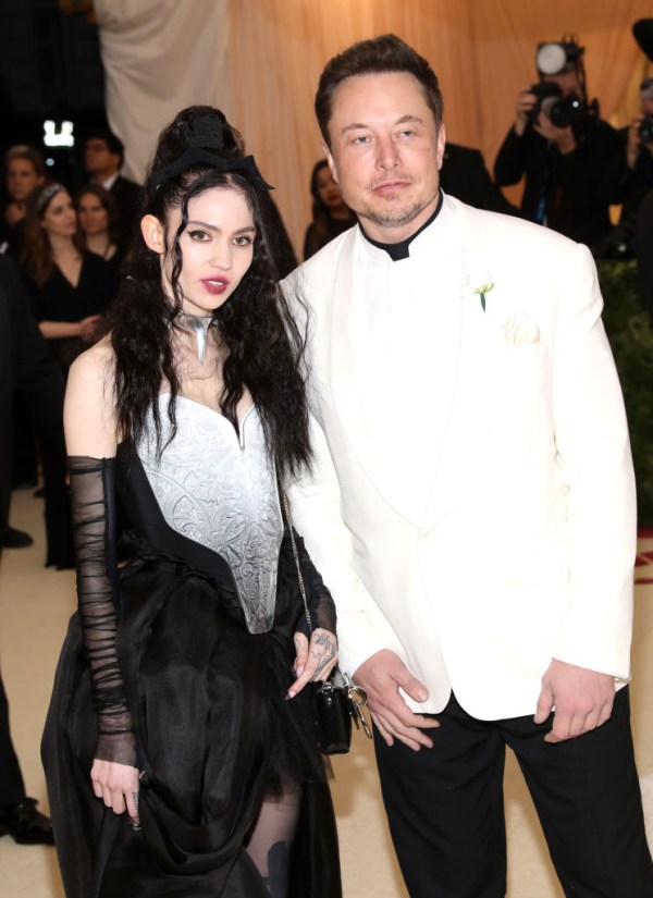 Grimes and Elon Musk at the New York Met Gala in 2018