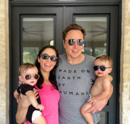 Elon Musk with Shivon Zilis and their twins