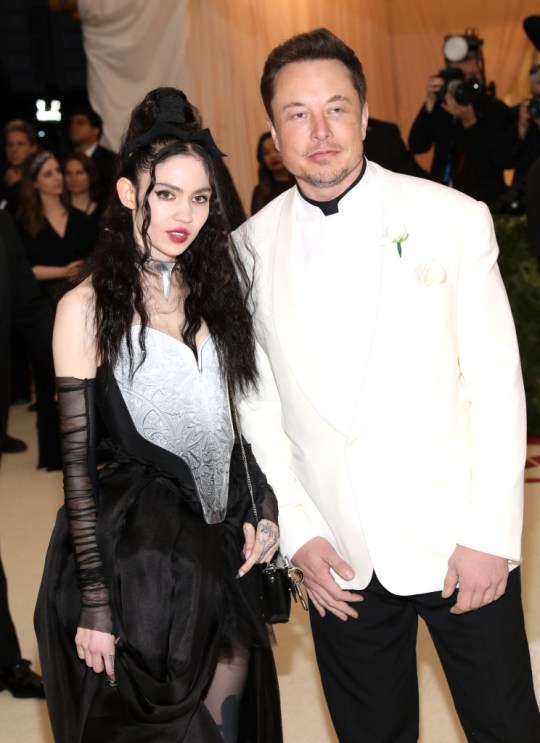 Grimes and Elon Musk at the New York Met Gala in 2018