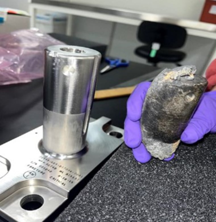 A metal object that was used to secure International Space Station batteries to a cargo pallet struck a home in Naples, Florida on March 8.