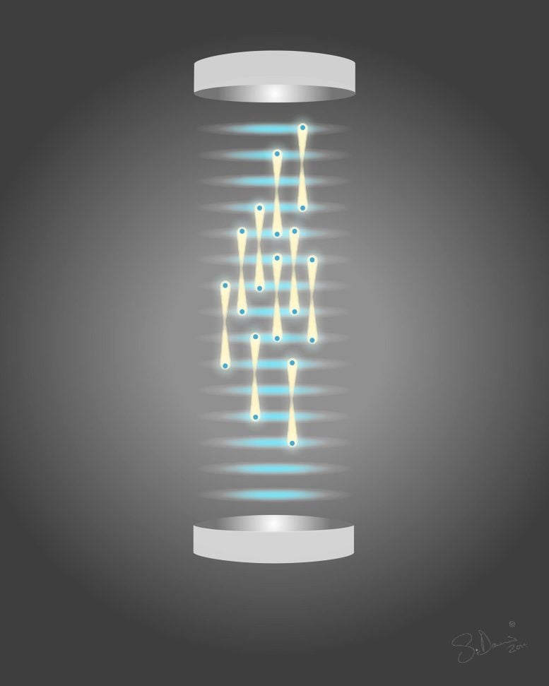 Atoms in quantum superposition inside an optical lattice