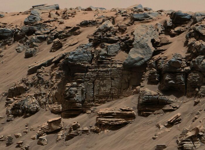 Scientists were interested in finding a completely different type of boulder on Mars