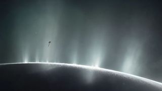 This is a still from a short computer-animated film highlighting the achievements of Cassini and Saturn, revealing the science-packed final orbits between April and September 2017.