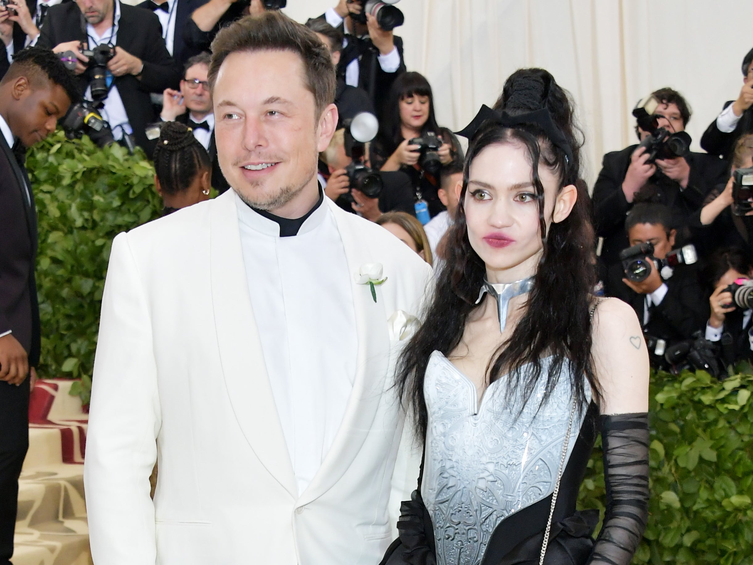 Elon Musk and Grimes at the Met Gala in 2018. The couple has three children together