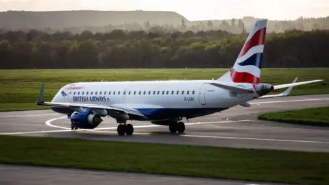 Bloomberg BA aircraft in Edinburgh