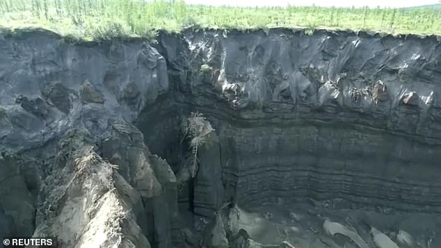 A 200-hectare-wide, nearly 300-foot-deep pit in Siberia's Yana Highlands known as the