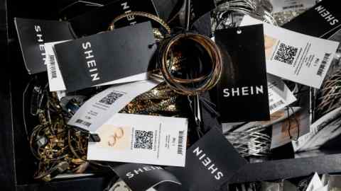 Accessories at the Shein pop-up store in Spain