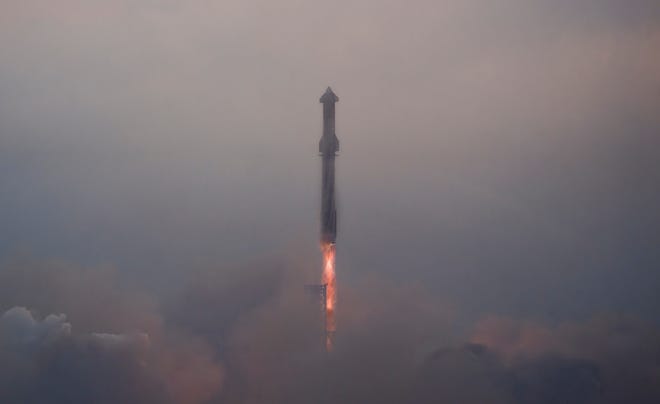 SpaceX's Starship launches its fourth flight test on June 6, 2024, from the company's Boca Chica launch pad.