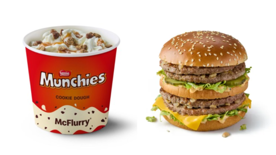 Munchies Cookie Dough McFlurry and Double Big Mac