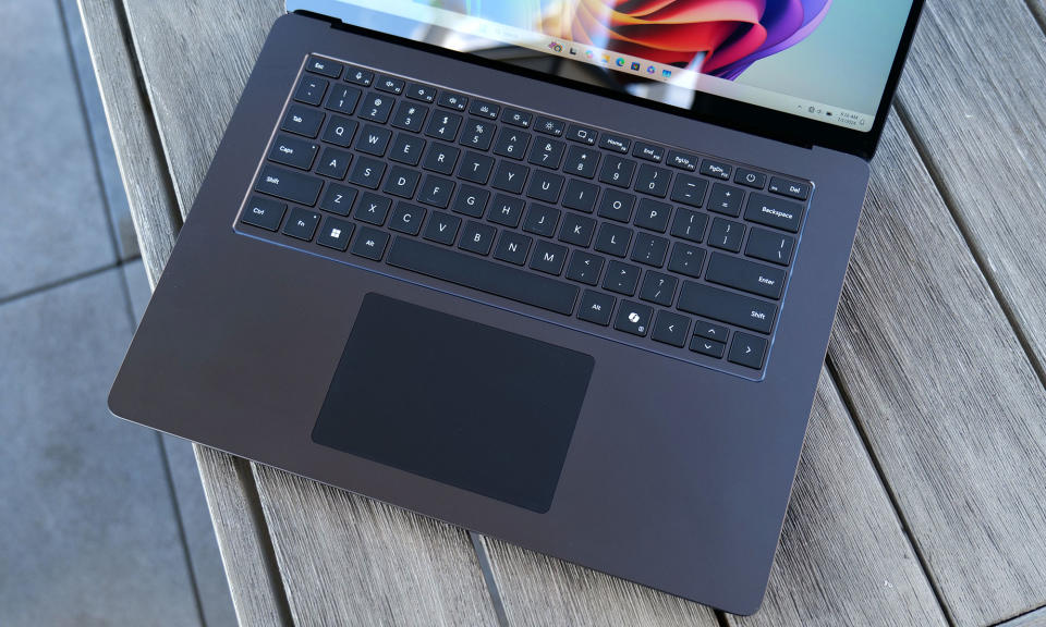 Surface Laptop 7 features a new haptic touchpad that is very precise and responsive. 