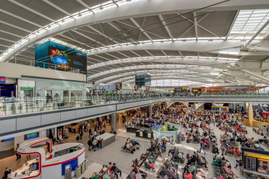 Heathrow Terminal 5 is an airport terminal at Heathrow Airport serving the British city of London.  The complex's main building opened in 2008 and is the largest freestanding structure in the United States