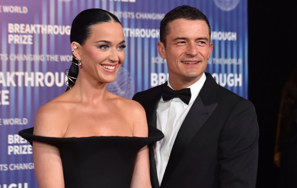 Katy Perry (left) and Orlando Bloom arrive at the 10th Black Tie Breakthrough Awards 