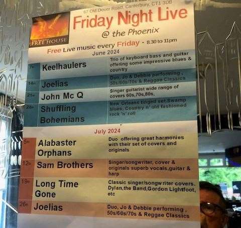 It's great to see traditional pubs making a special effort to keep the music alive.  The Phoenix regularly hosts acts on Friday nights