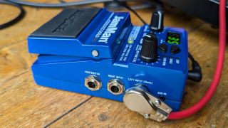 DigiTech JamMan Solo HD looper pedal with attached patch cable