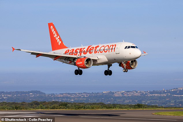 EasyJet flight U28033, with up to 244 passengers on board, beeped distress code 7700 as it flew over France this morning (file image)