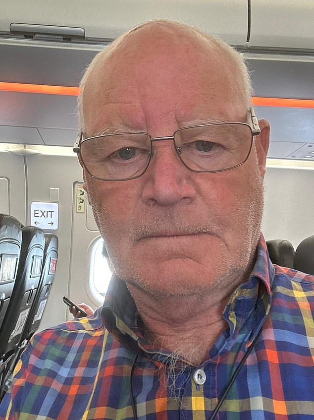 Passenger Brian Marcel, 78, (pictured) from London, was on his way to Tenerife for a three-day golfing holiday.