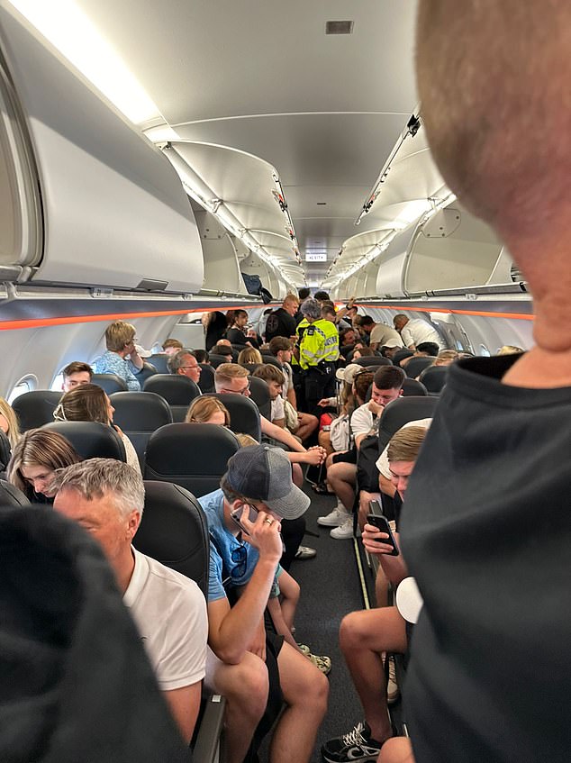 A flight to Tenerife, which was packed with young people in their twenties, had to turn around after an emergency in the air