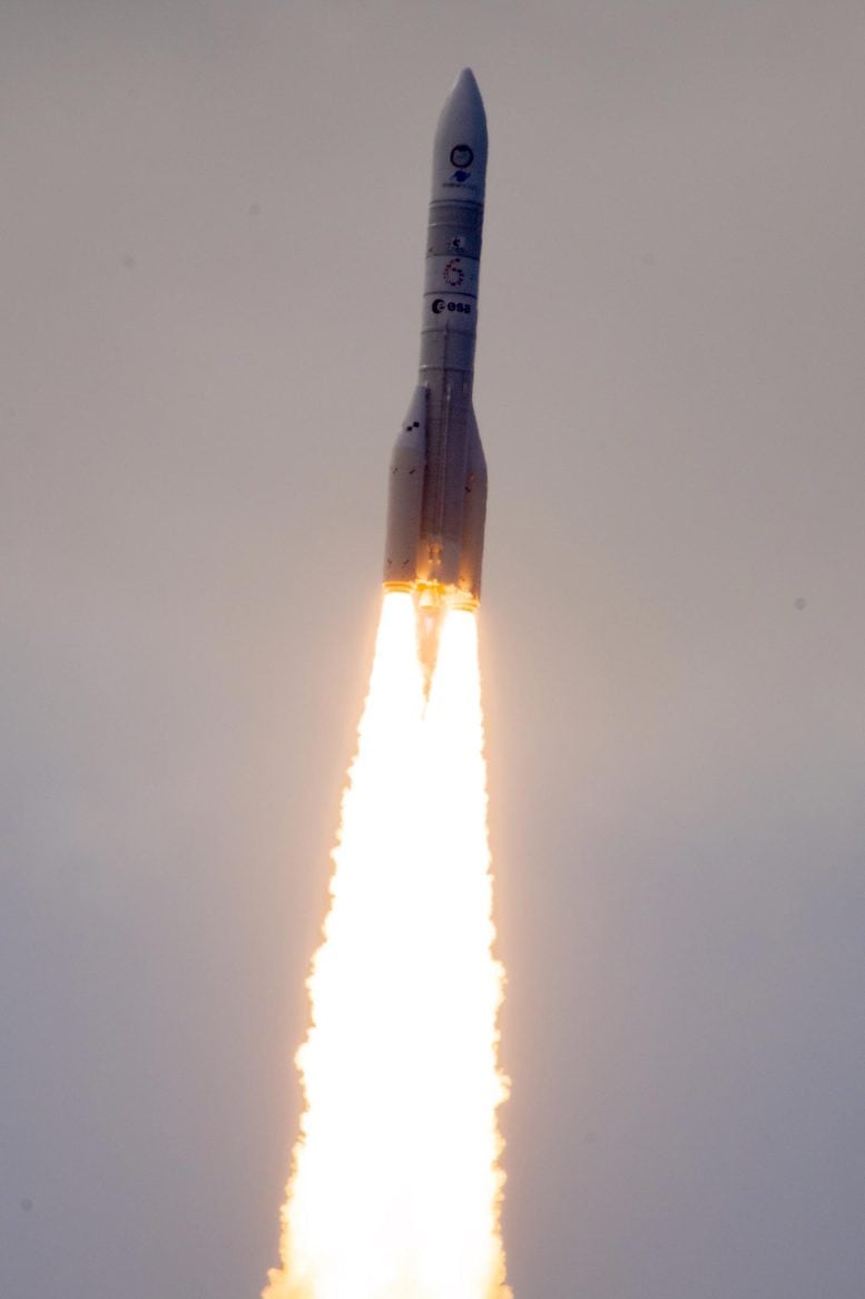 The first Ariane 6 rocket took off