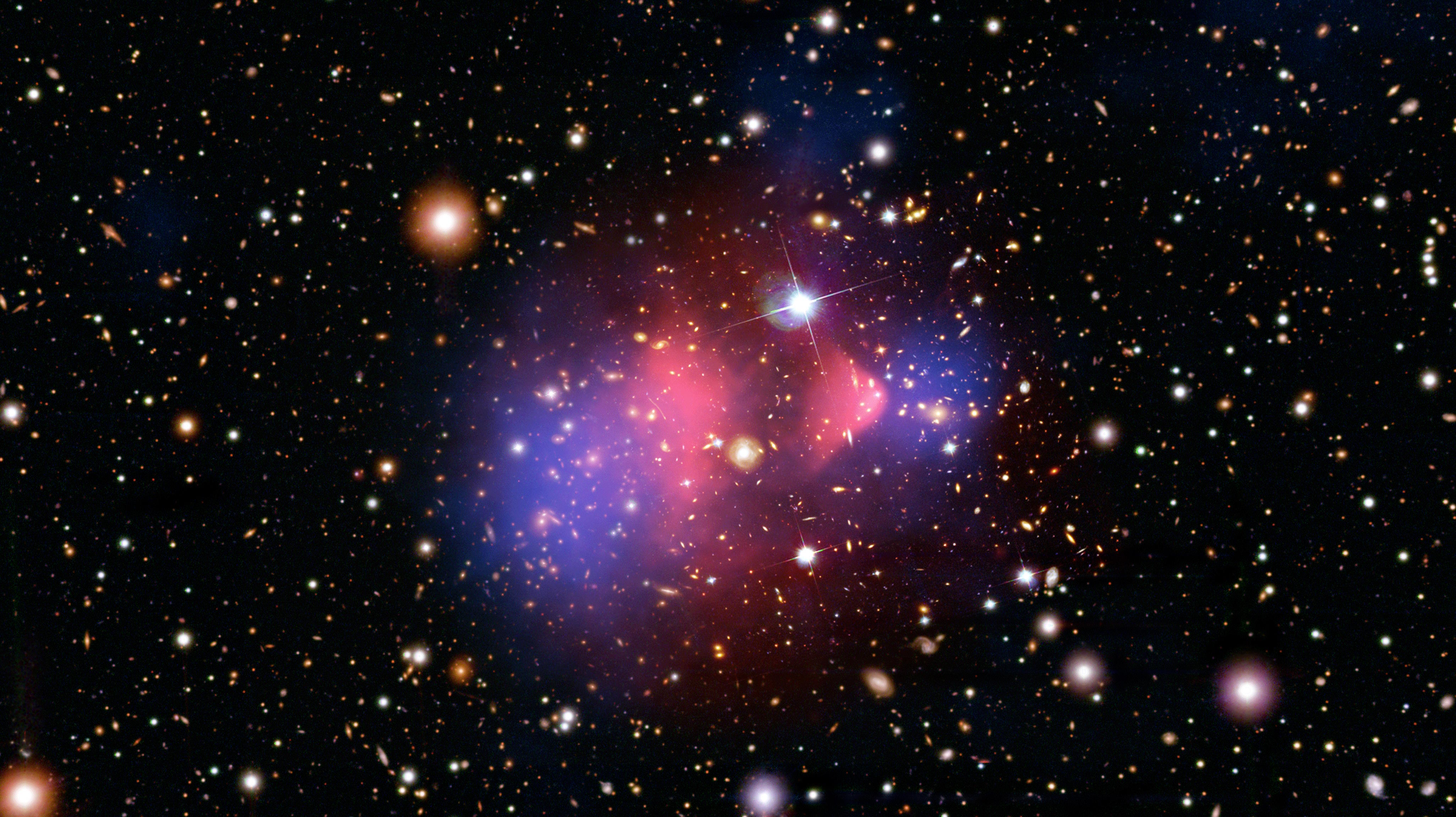 Bullet Cluster Separation Mass Gravity X-Ray Lenses