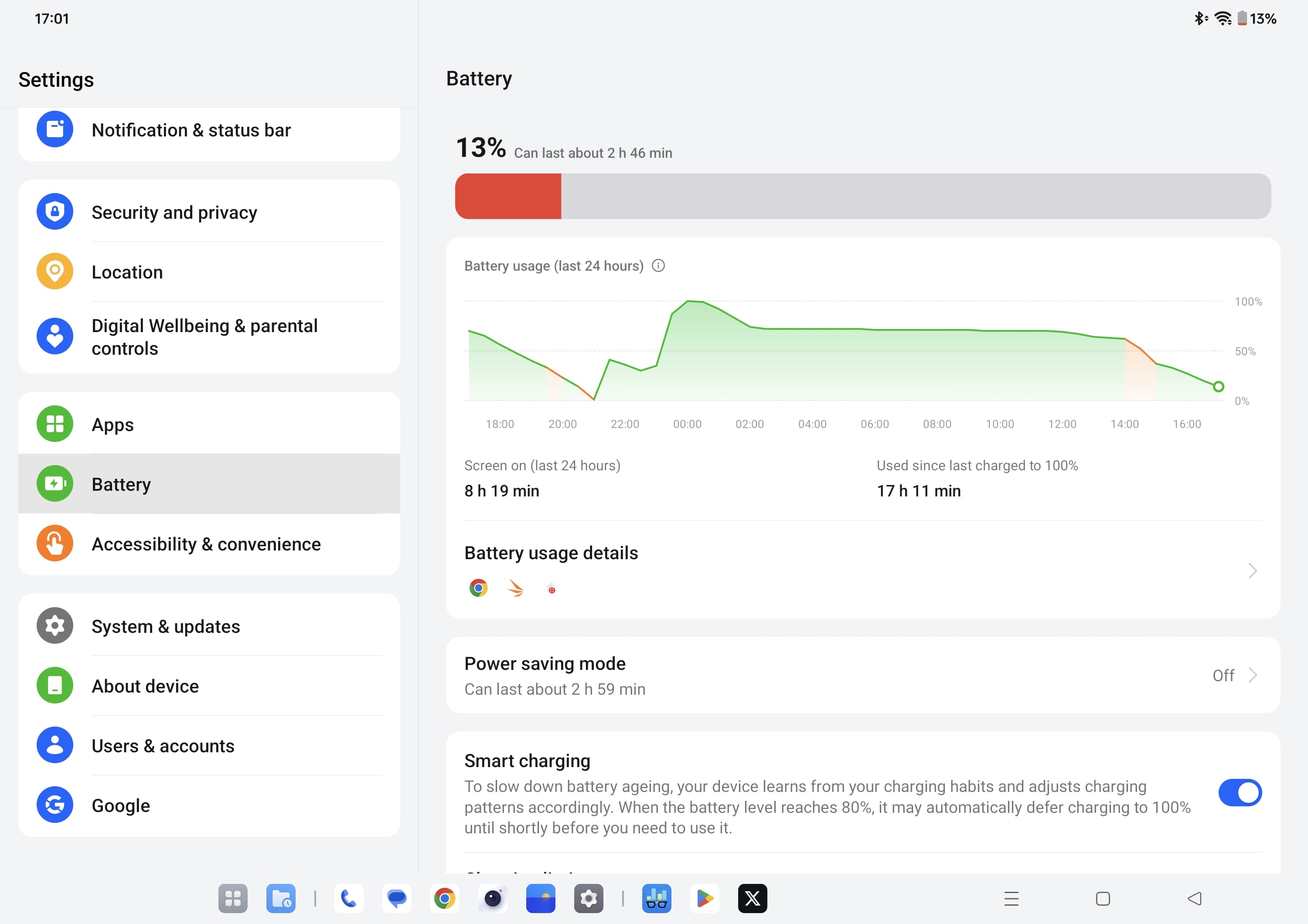 OnePlus Pad 2 Battery Statistics