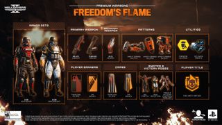 All rewards in Helldivers 2 Freedom's Flame Warbond