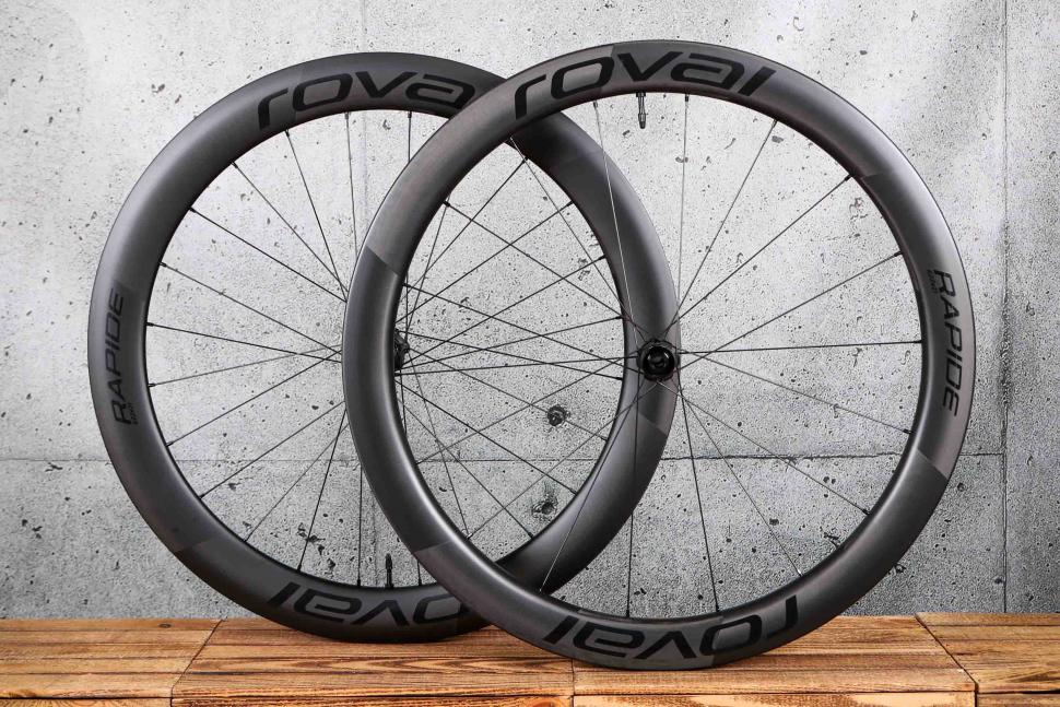 black Roval deep section carbon wheels