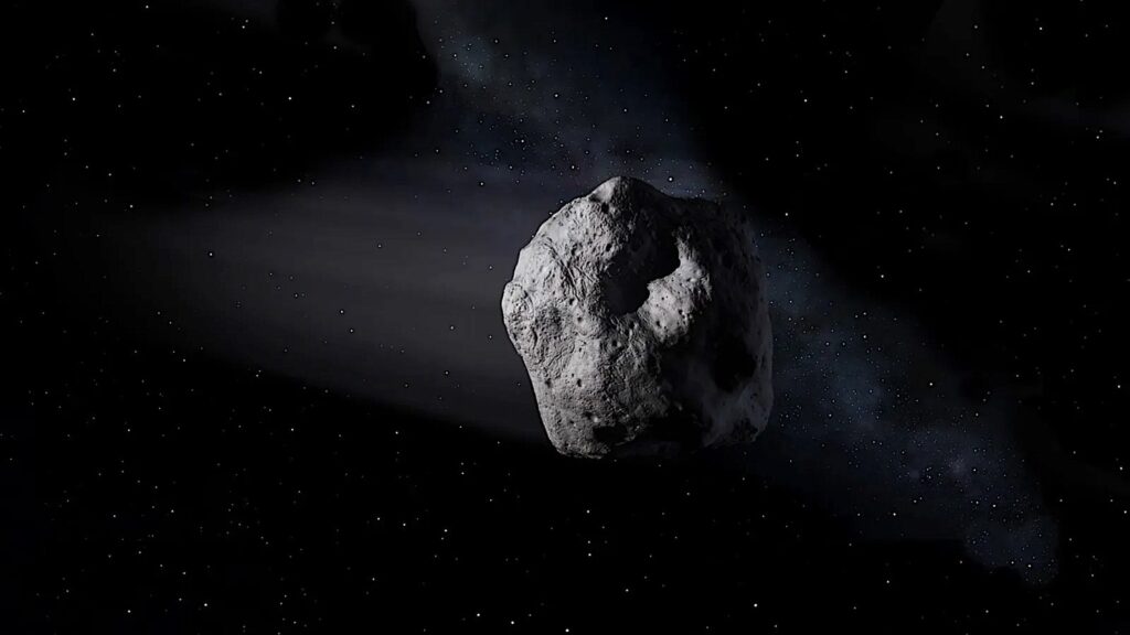 Rendering of an asteroid