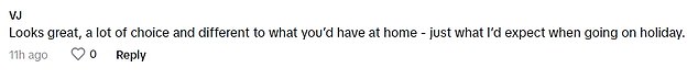 Viewers of the video took to the comments and slammed the social media user for being picky.  One even suggested that it would be better on holiday in Benidorm